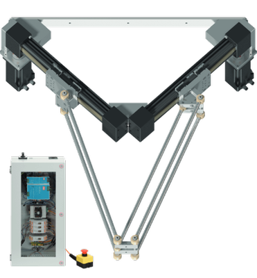 Robot Delta a 2 Assi, Premontato, con Unità di Controllo, Diametro Spazio di Lavoro 700 mm