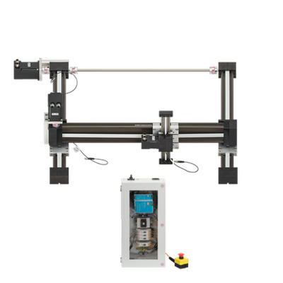 Robot 3 assi X-Y-Z - Motori passo-passo con encoder, spazio di lavoro 500x500x100 mm